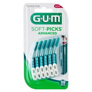 GUM Soft-Picks Advanced 30 Stück mit Reise-Etui large