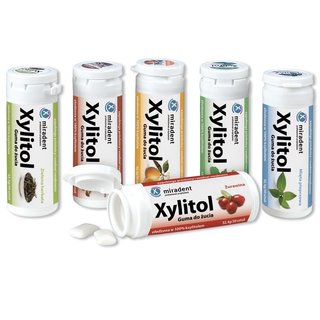 Miradent Xylitol Chewing Gum Zahnpflegekaugummis 30 Stück Dose