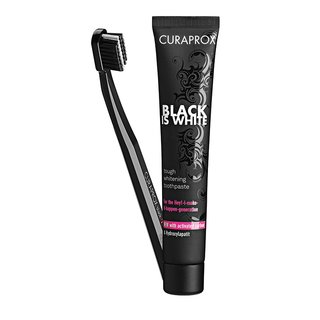 Curaprox Black is White Set Zahnpasta 90ml und Zahnbürste