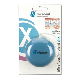 Mirafloss Implant CHX Floss 50 Fäden medium