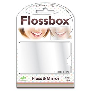 Staino Flossbox Zahnseide Tape mint 15m mit Spiegel
