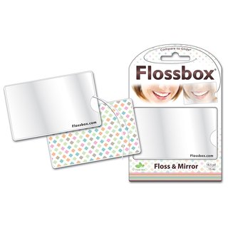 Staino Flossbox Zahnseide Tape mint 15m mit Spiegel